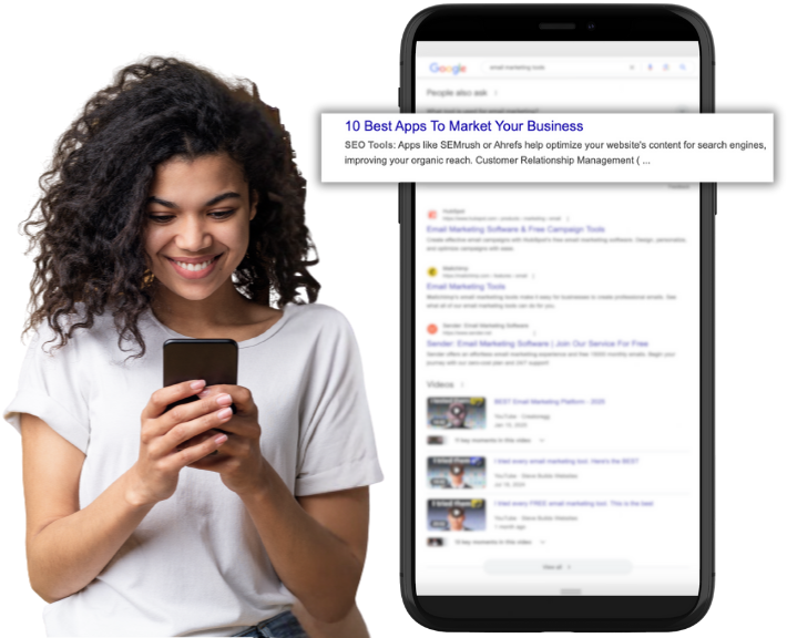 Google search results surfacing comparison content