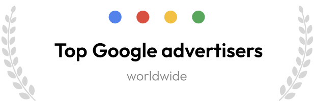 Top Google advertisers worldwide badge